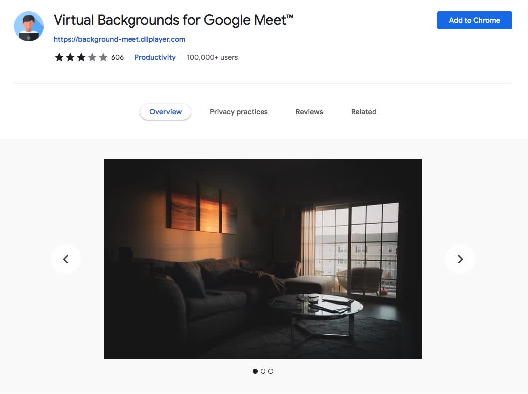 Virtual Backgrounds for Google Meet