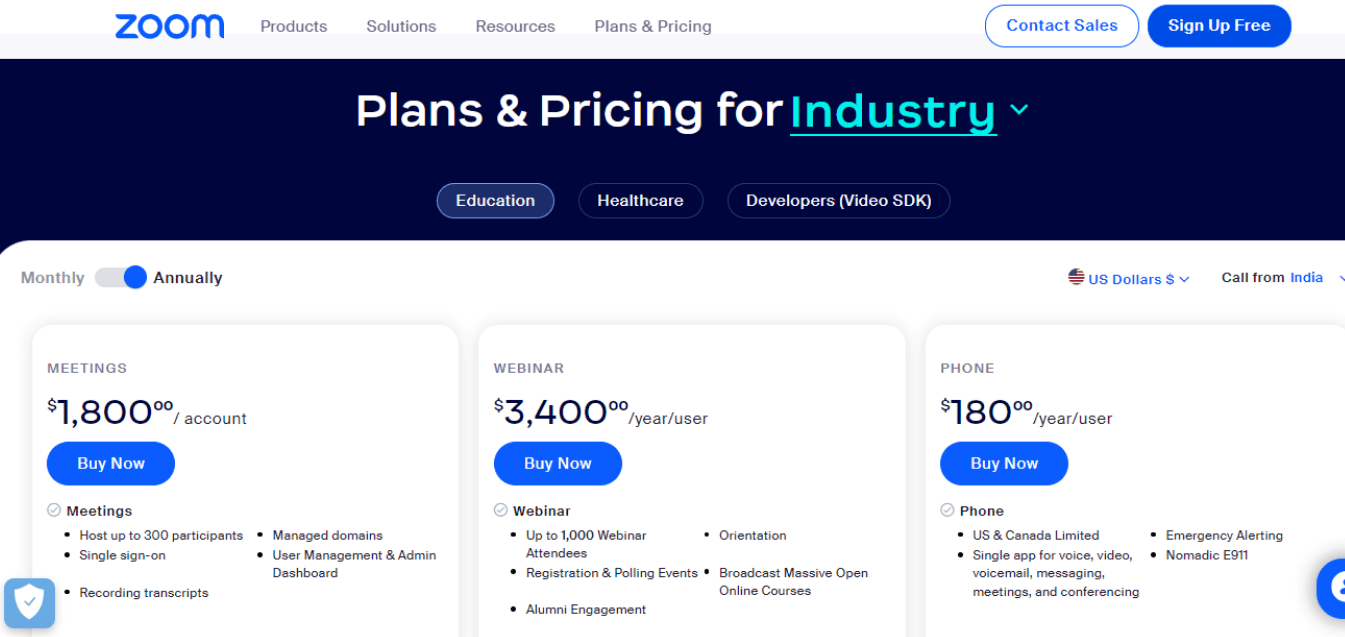 Zoom education plan for students