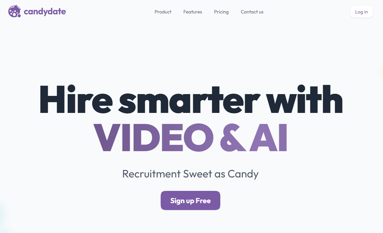 Hire applicants with video using Candydate’s AI