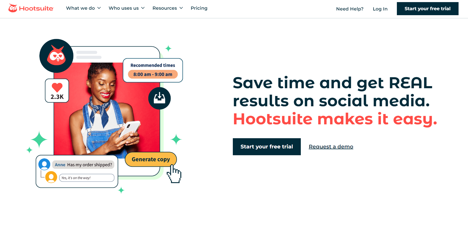 hootsuite homepage