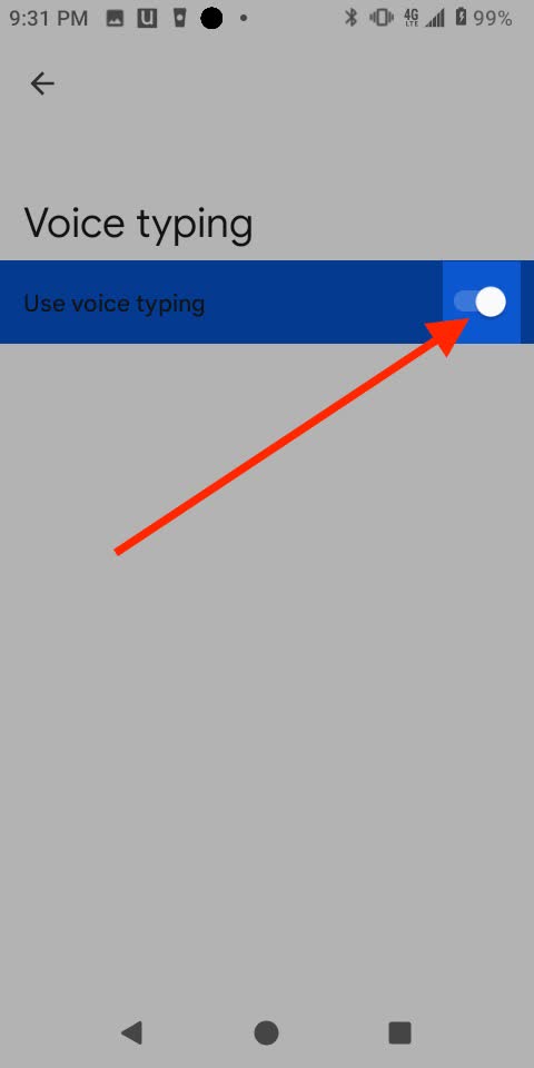 Tick ‘Use voice typing’