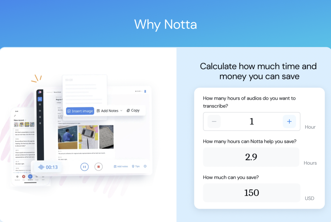 how Notta save your time