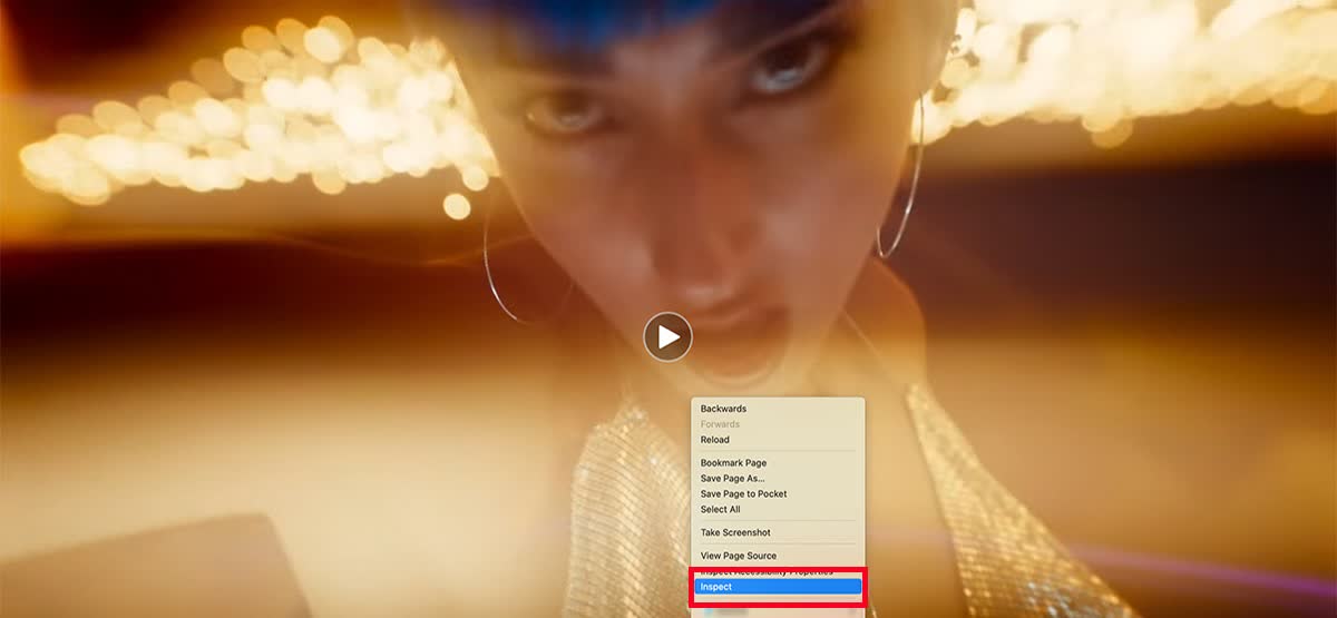 select ‘Inspect’