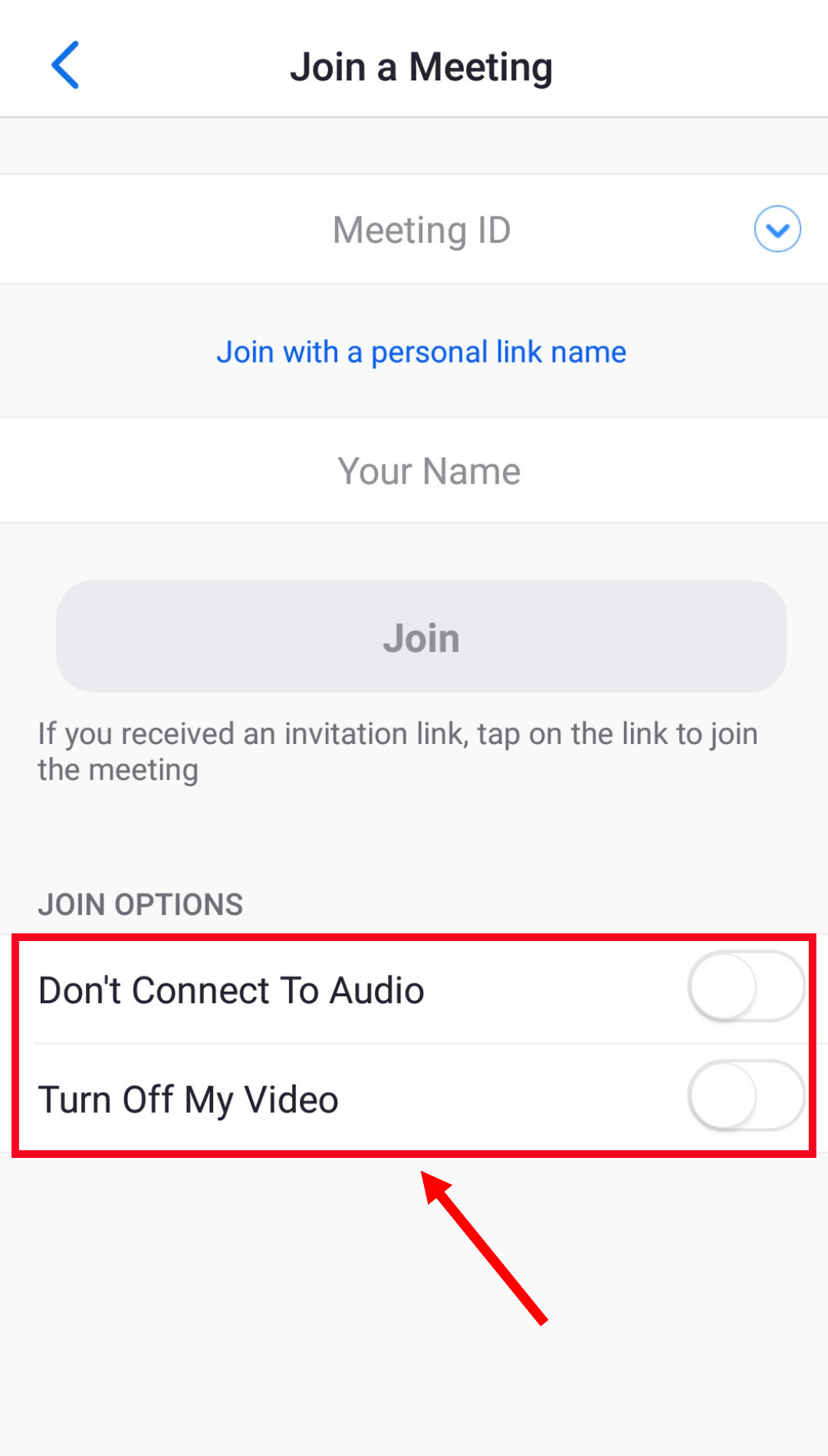 modify audio and video settings and click join