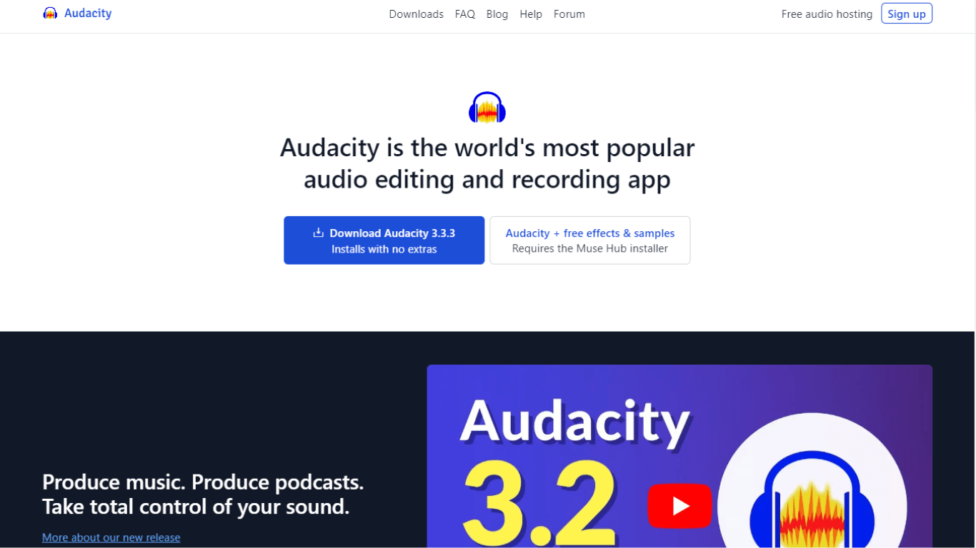 Audacity audio recording app
