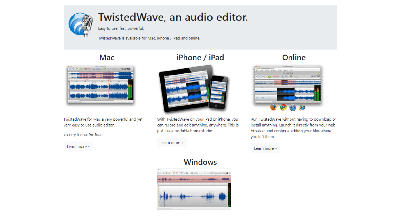 TwistedWave voice recording