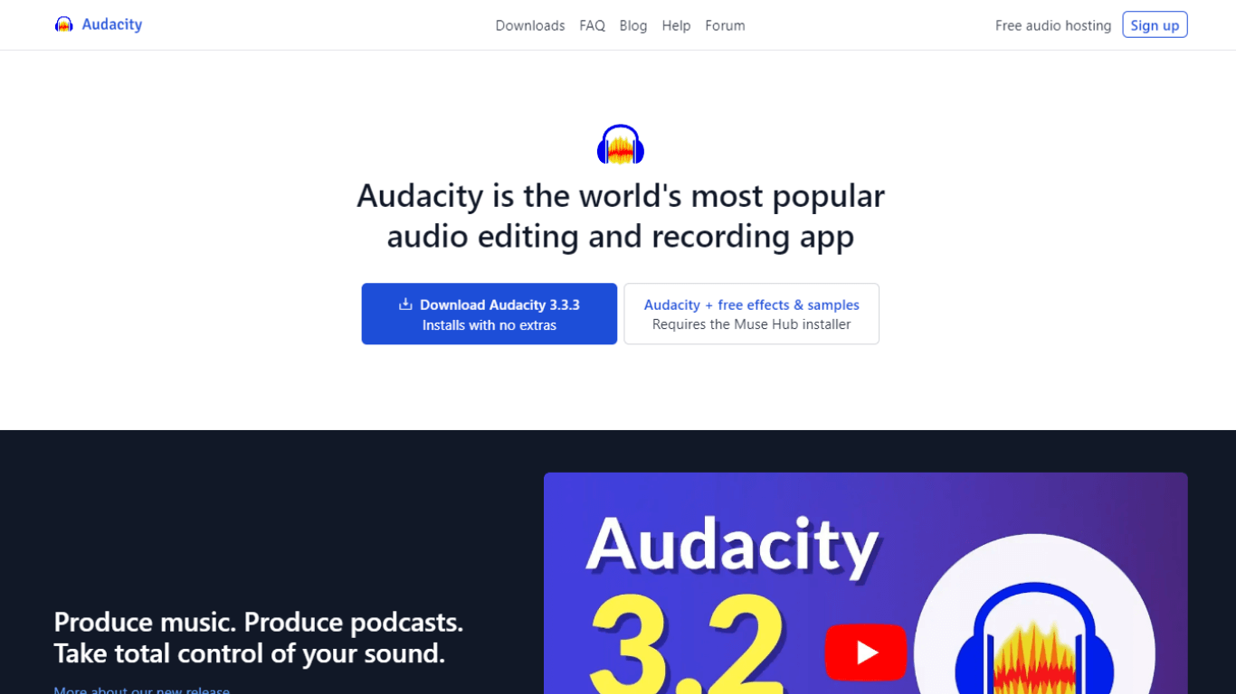 Audacity audio recording app