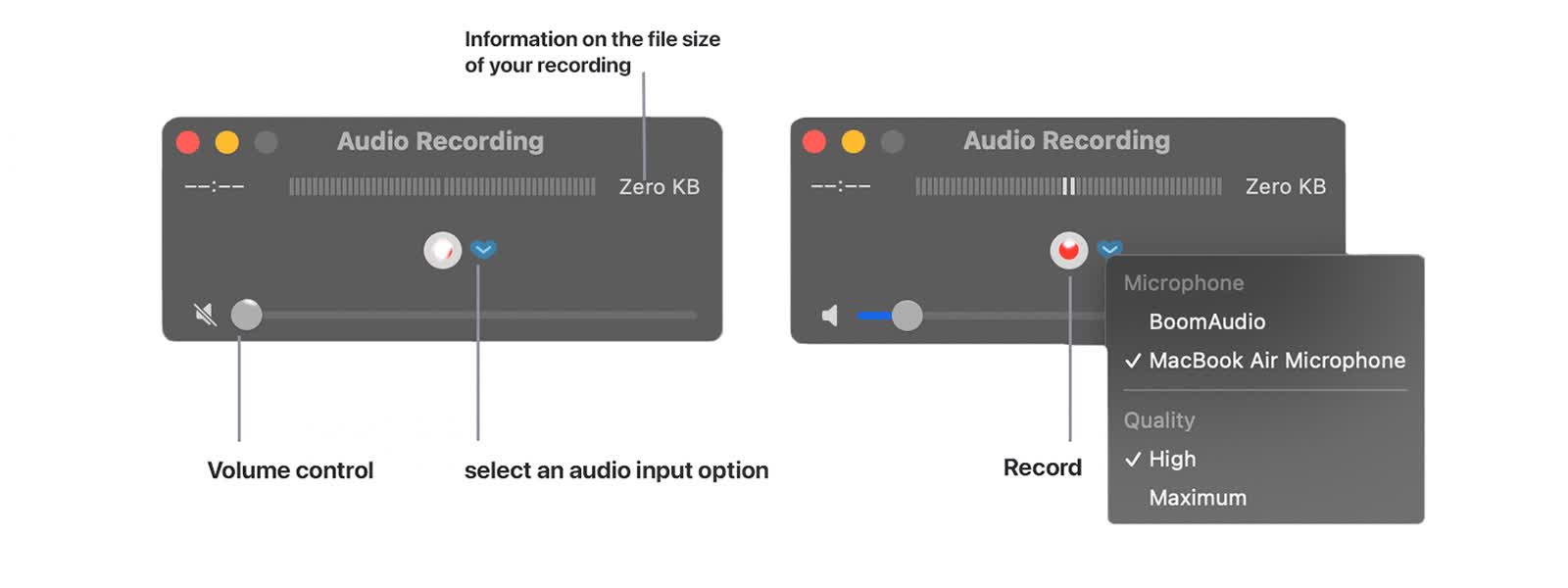 How to Record audio on Mac with Quicktime