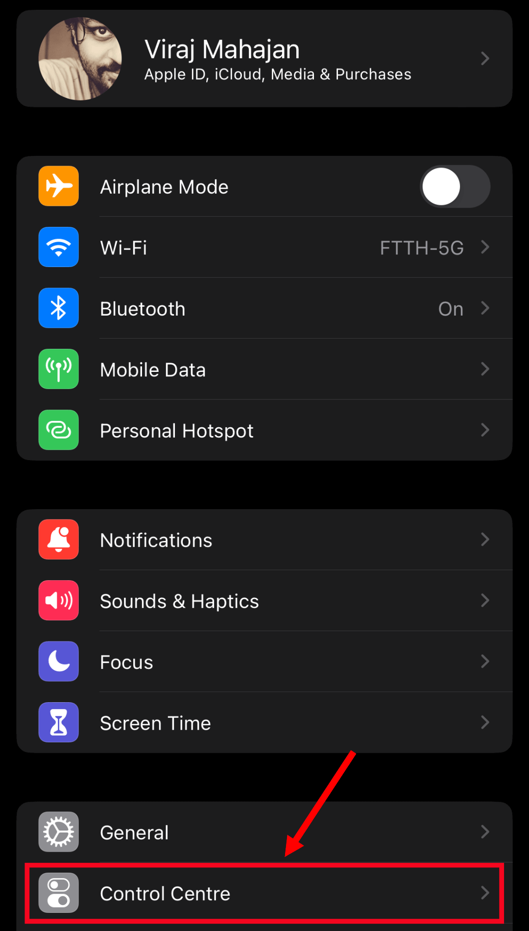 go to settings and control centre in your iPhone