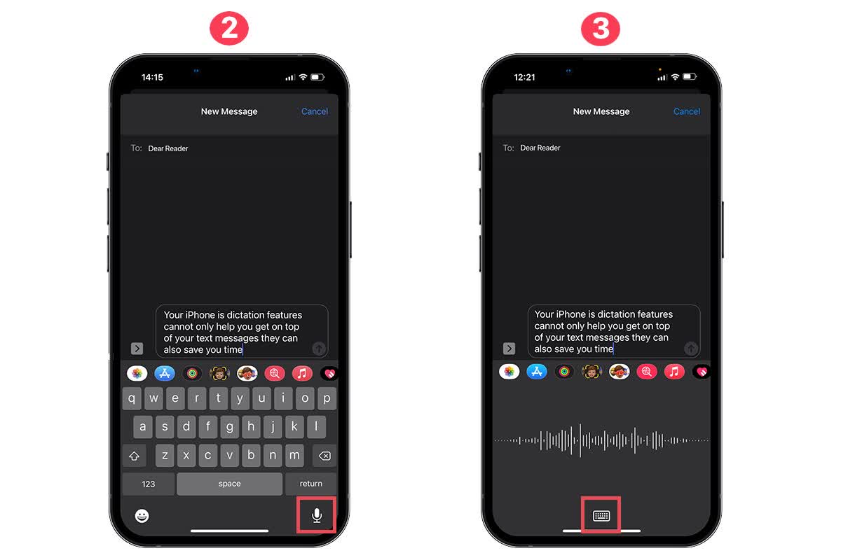 Sending a Voice text on iPhone using Messages