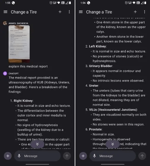 ChatGPT medical findings