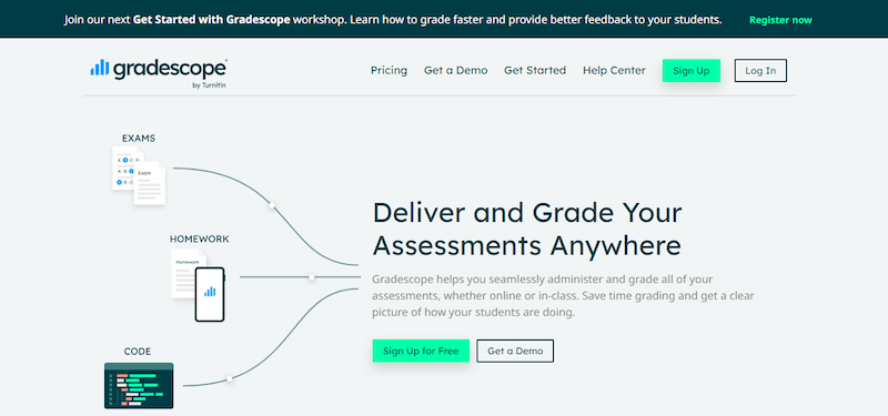 Gradescope homepage