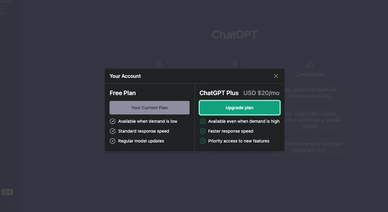 subscribe to chatgpt plus