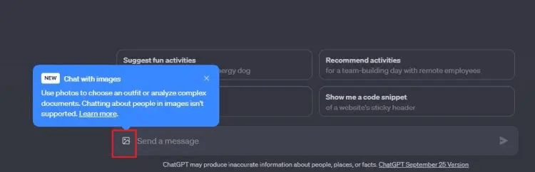 Upload images in ChatGPT