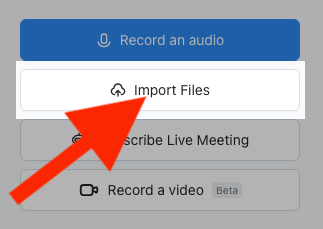 import Google Drive files button