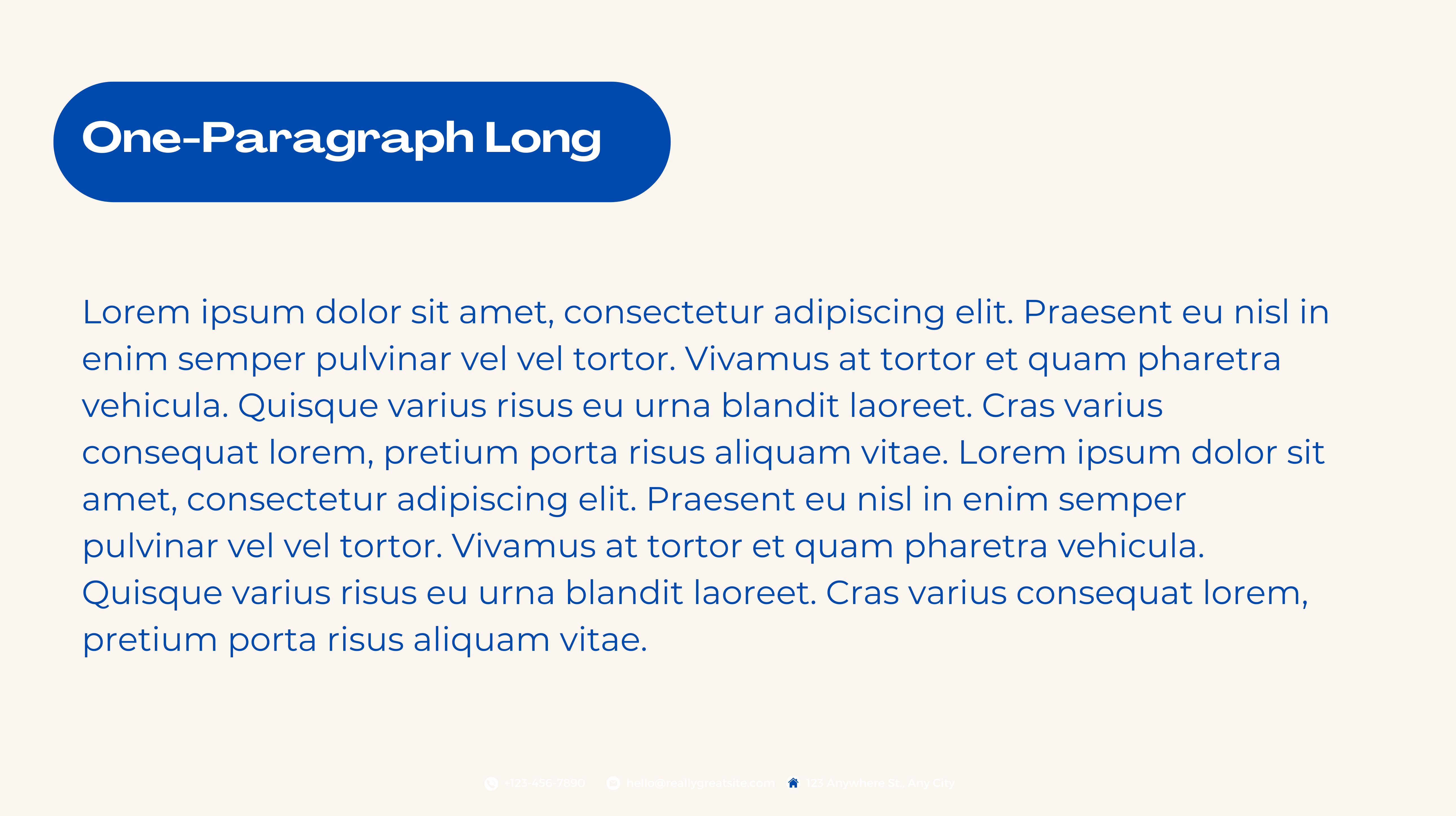 Paragraph-Long summary format