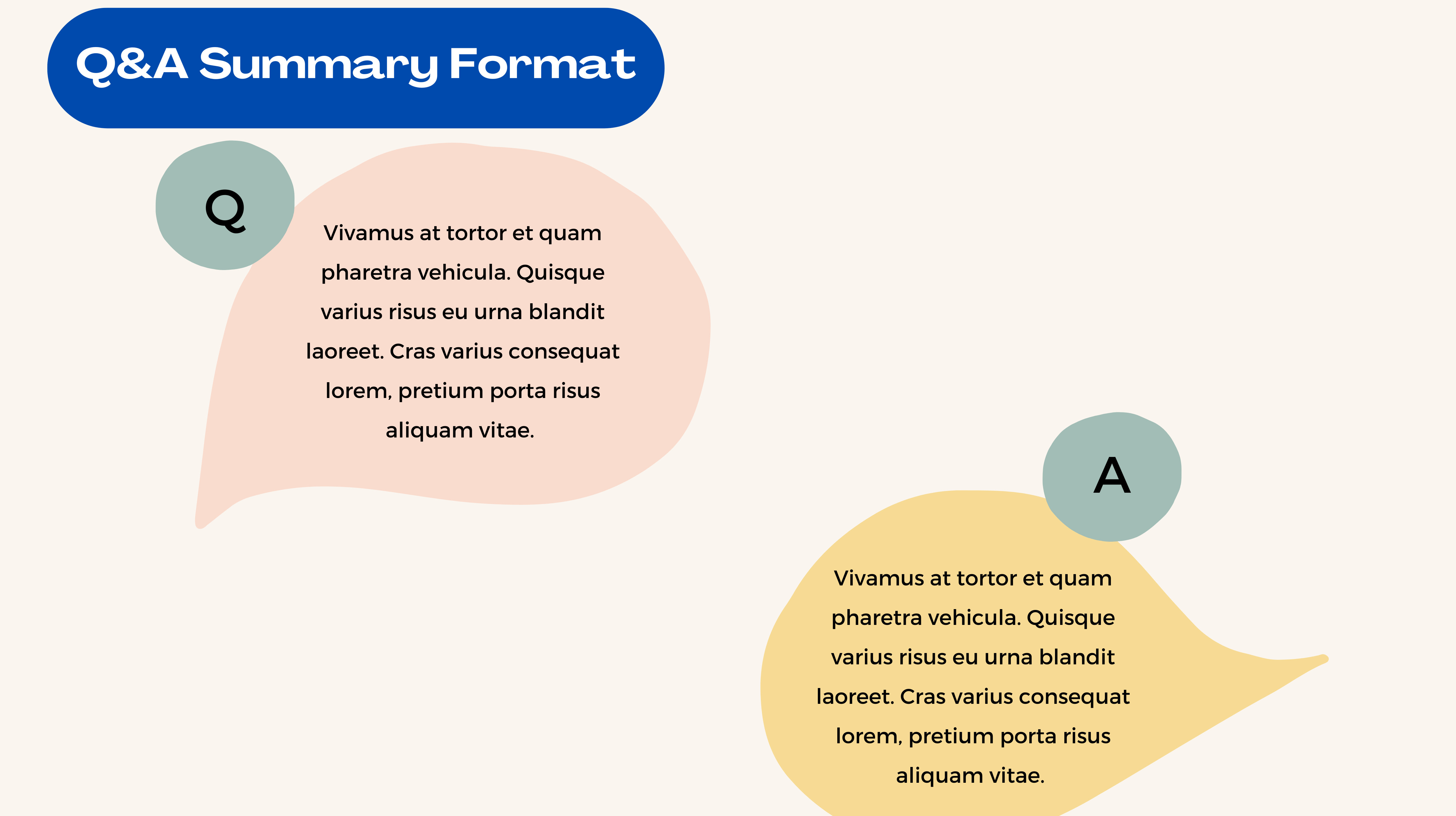 Q&A summary format