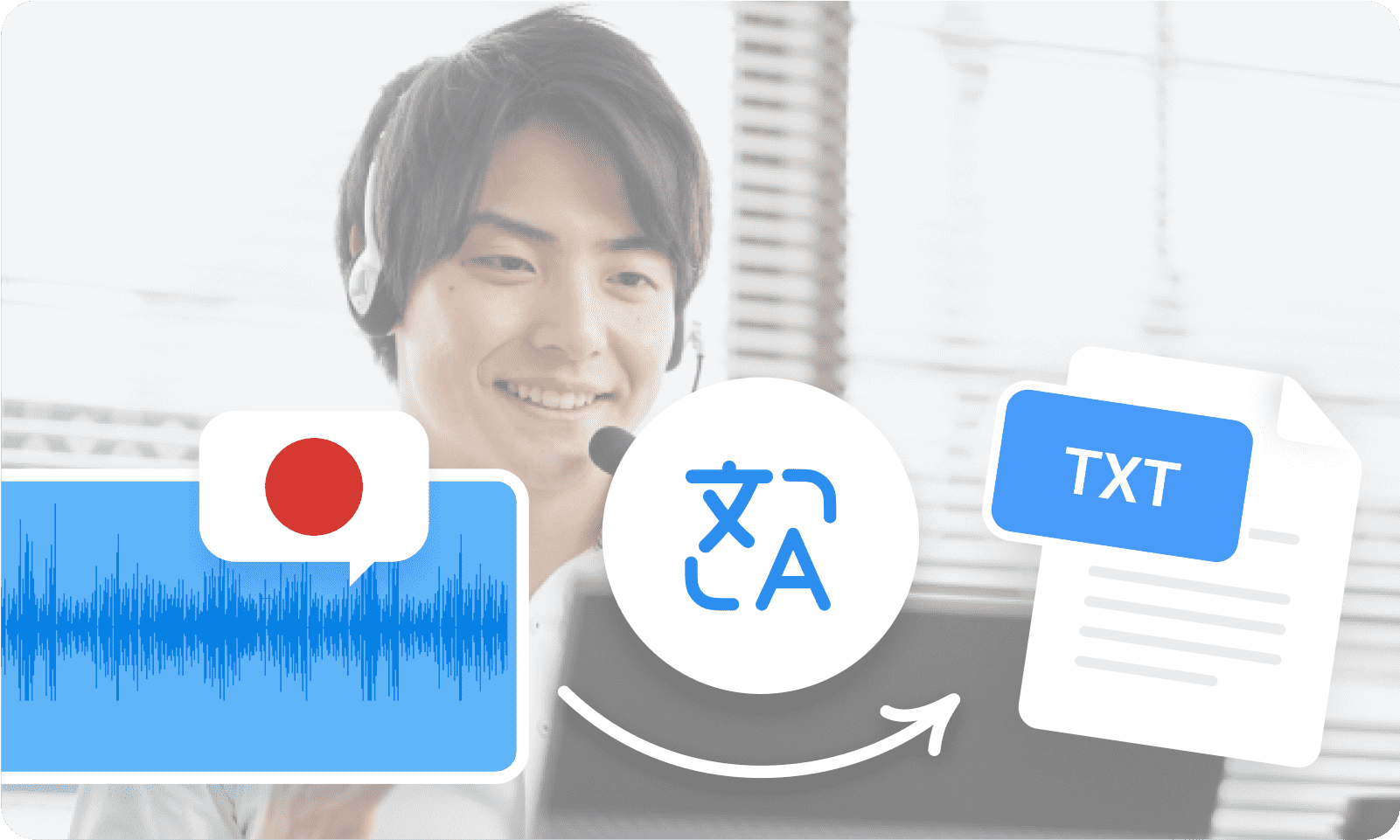 Transcrever Japonês audio para texto
