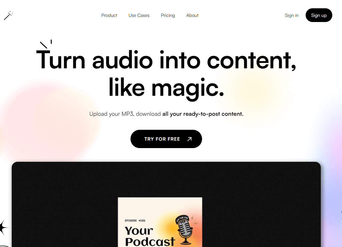 Make written content from your podcast with AI