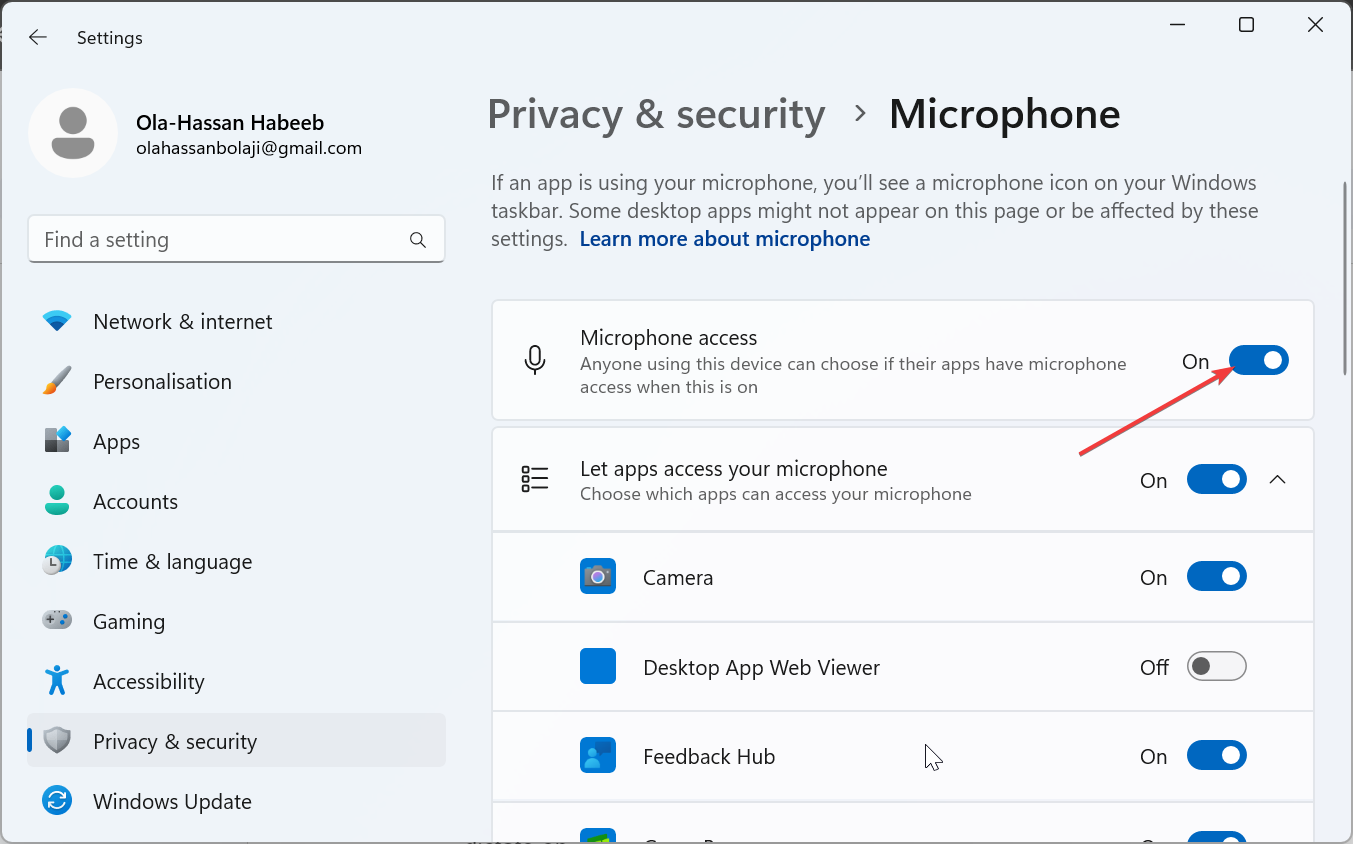 microphone access win11 windows speech