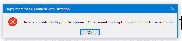 microphone not working error