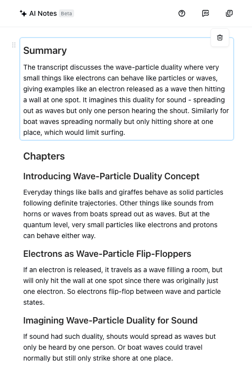 Notes generated by Notta AI