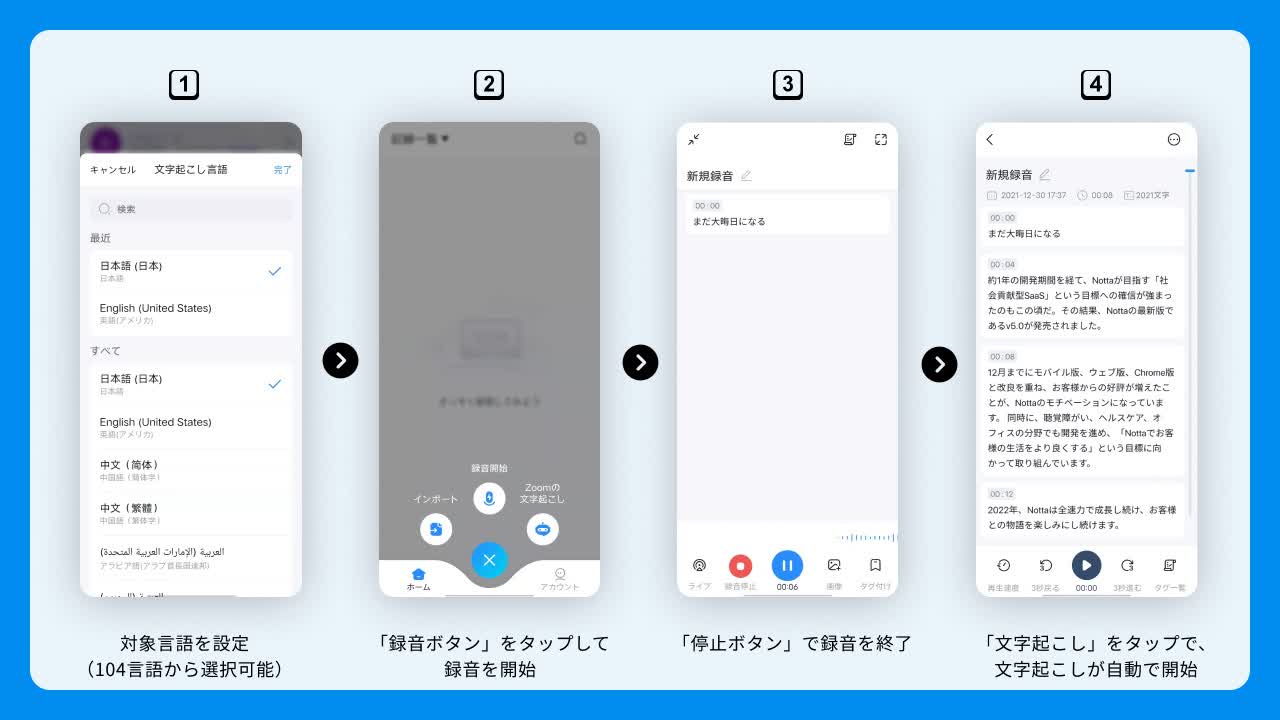 文字起こし機能