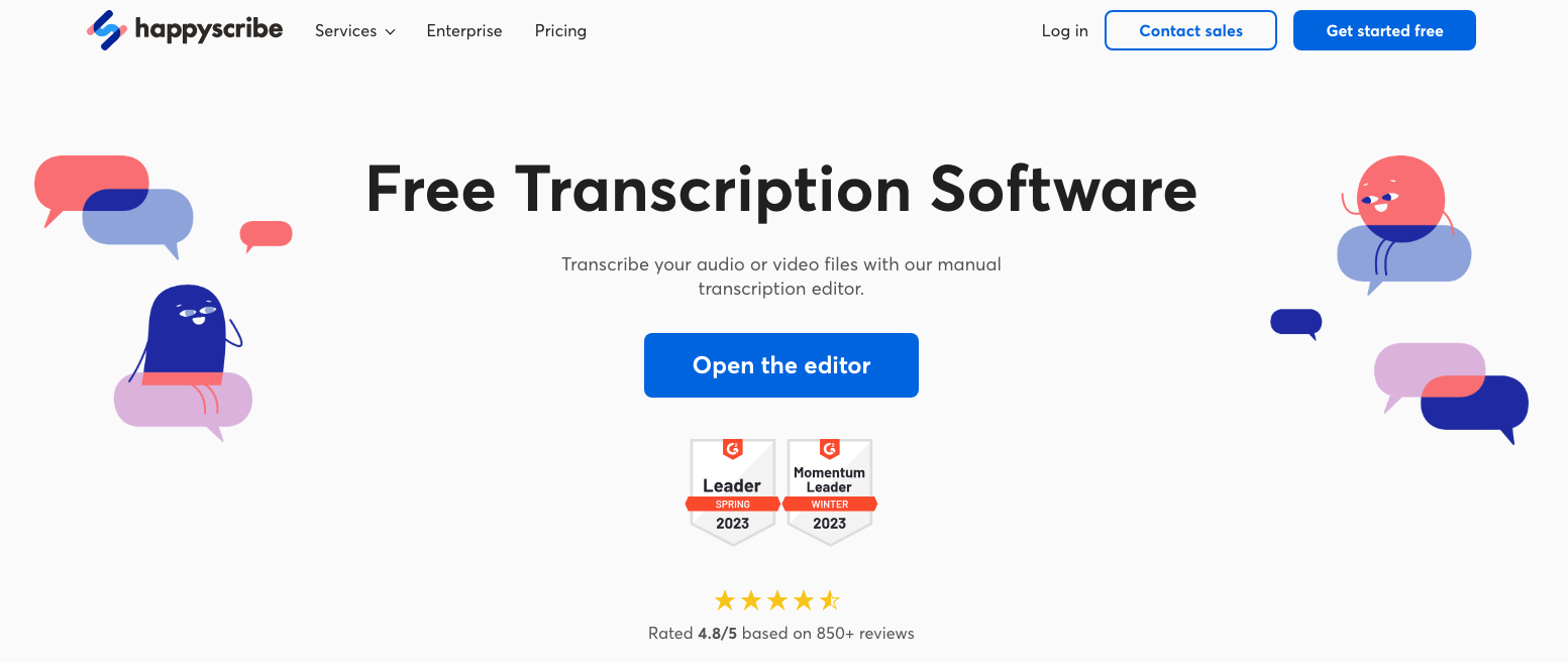 Cover image for the best free transcription software article