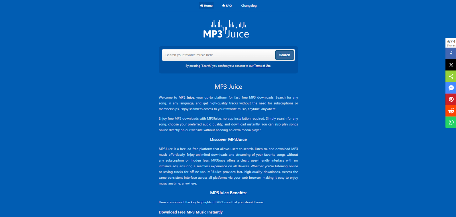MP3Juicesトップページ