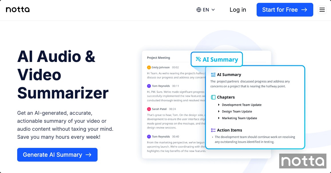 Notta ai summarizer