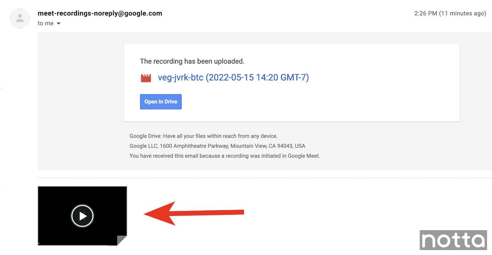 click on the link in the email