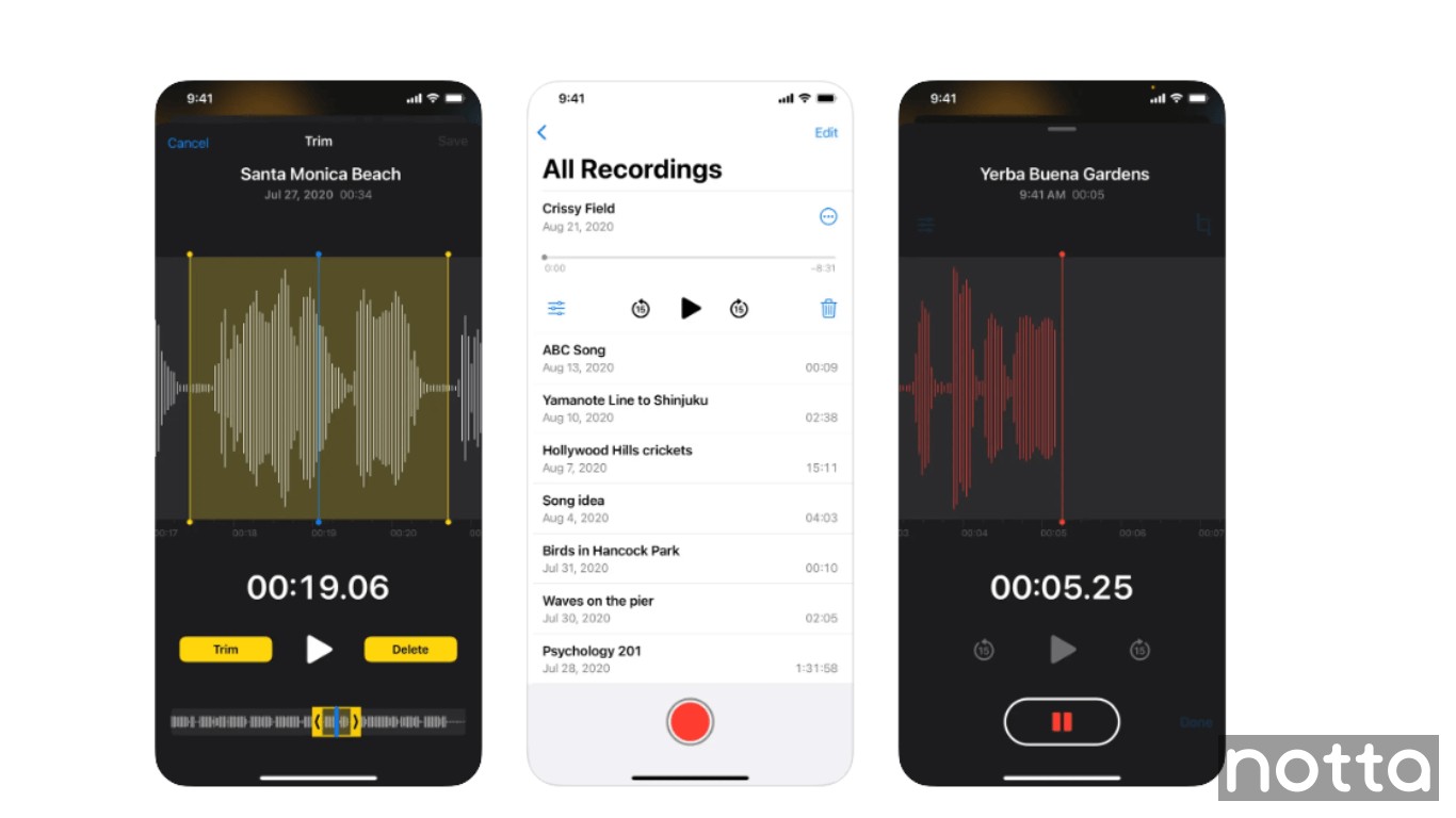 Apple Voice Memos for iPhone