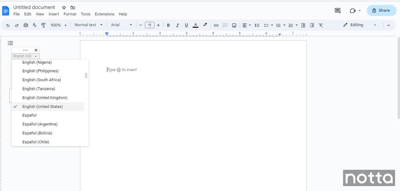 Transcribe a Video with Google Docs
