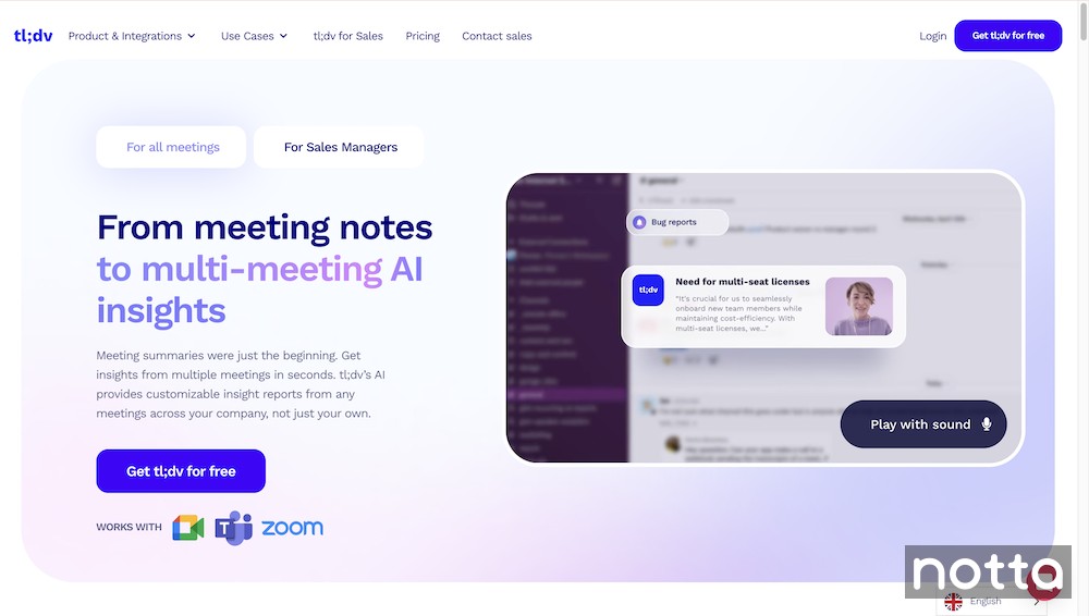 Customizable meeting transcripts with tl;dv