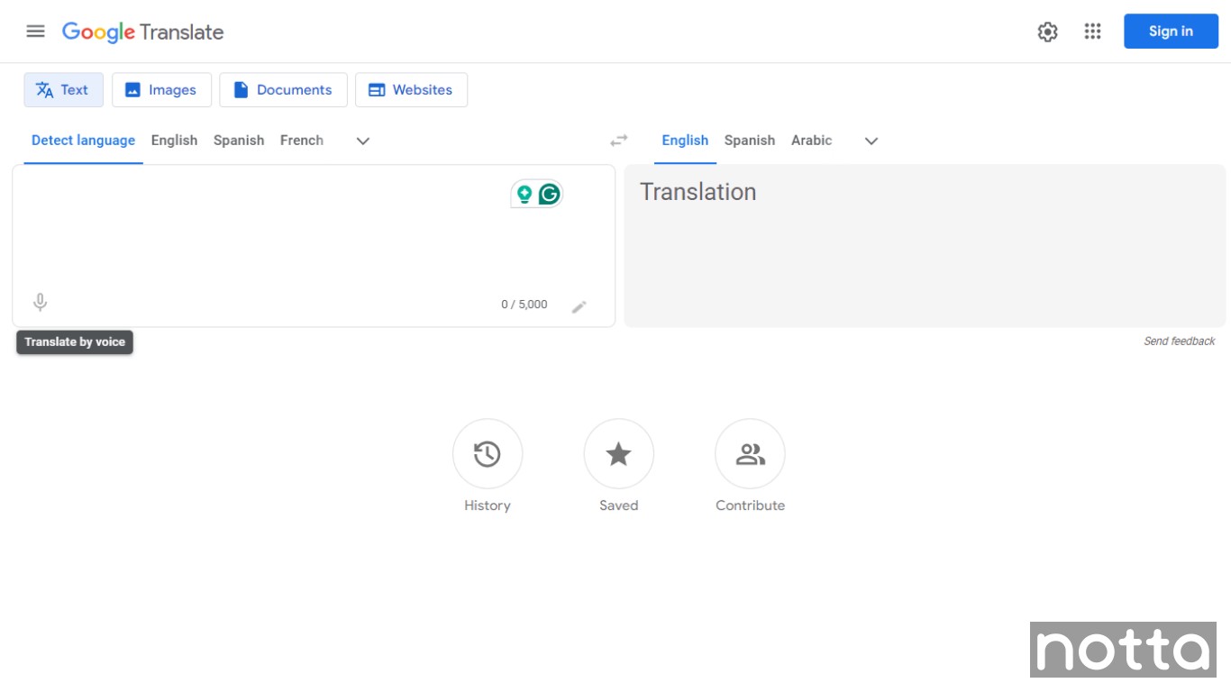 Google Translate app