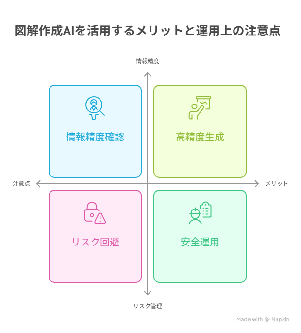 図解作成AIを活用するメリットと運用上の注意点