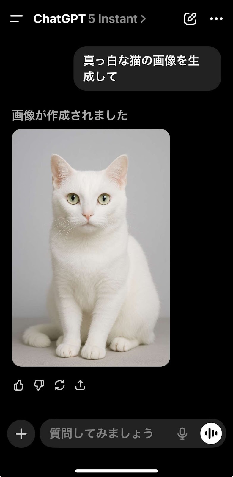 ChatGPTで生成された猫の画像
