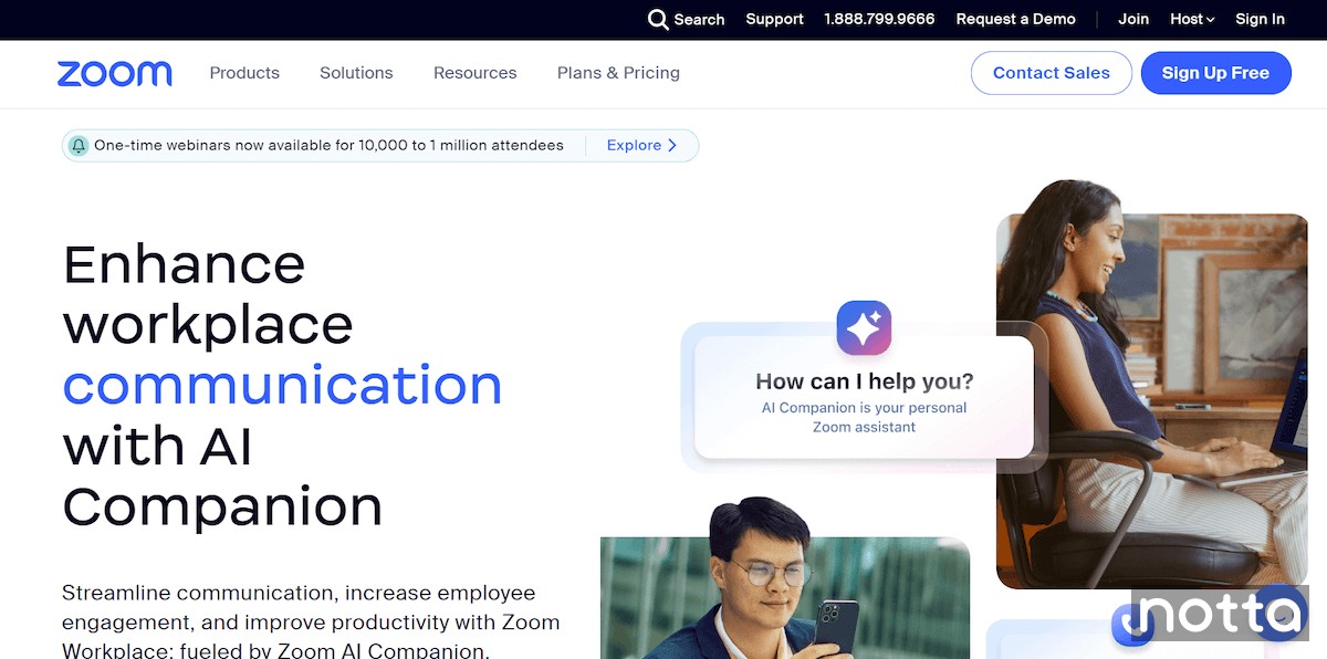 Zoom homepage