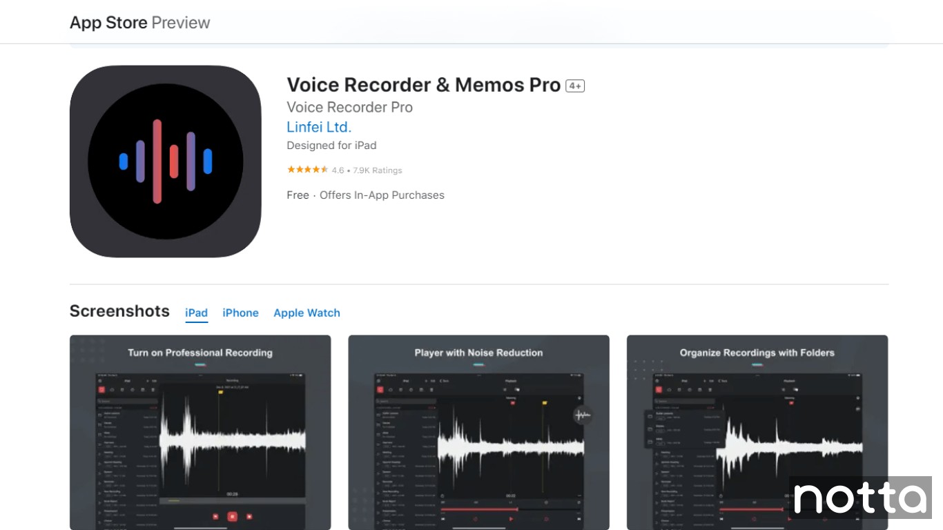 Voice Recorder & Memos Pro with voice filters