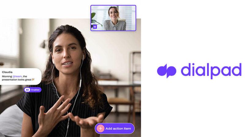 Screenshot of a Dialpad call