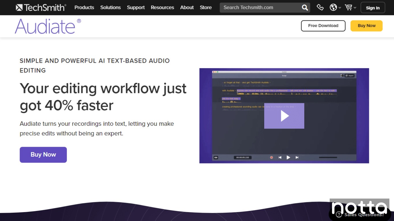 Audiate for recording tool