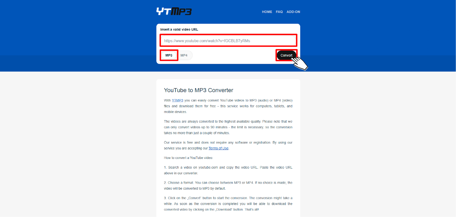 YTMP3_URL貼り付け