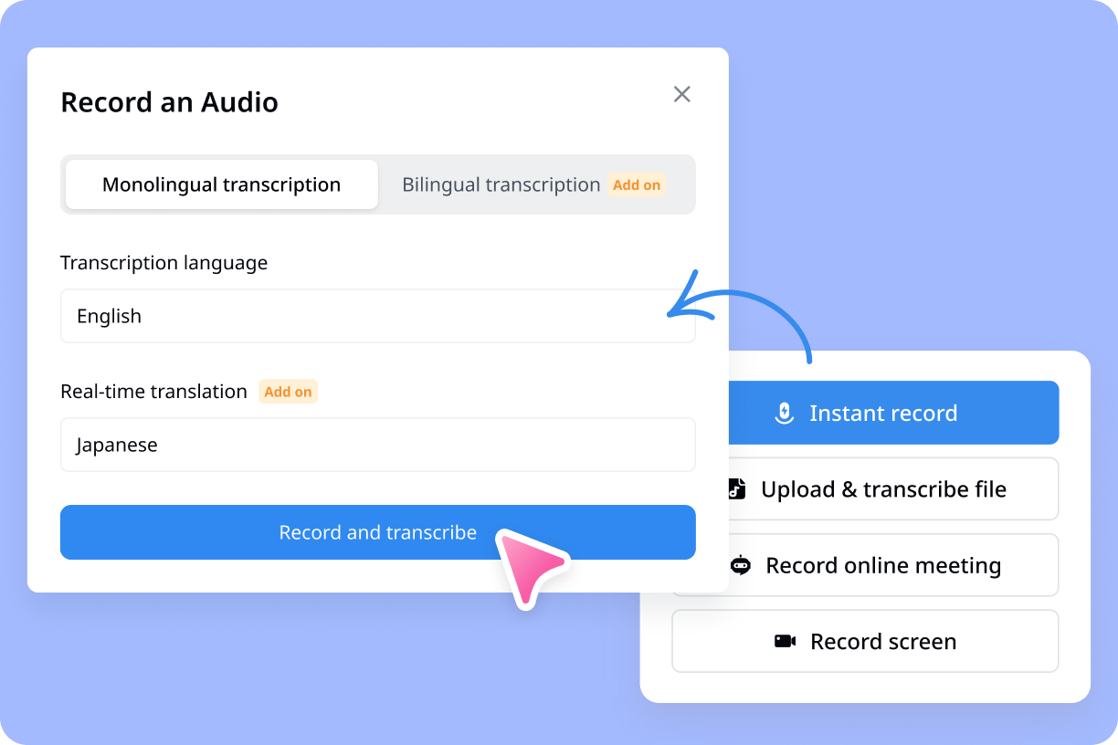 Select the target language