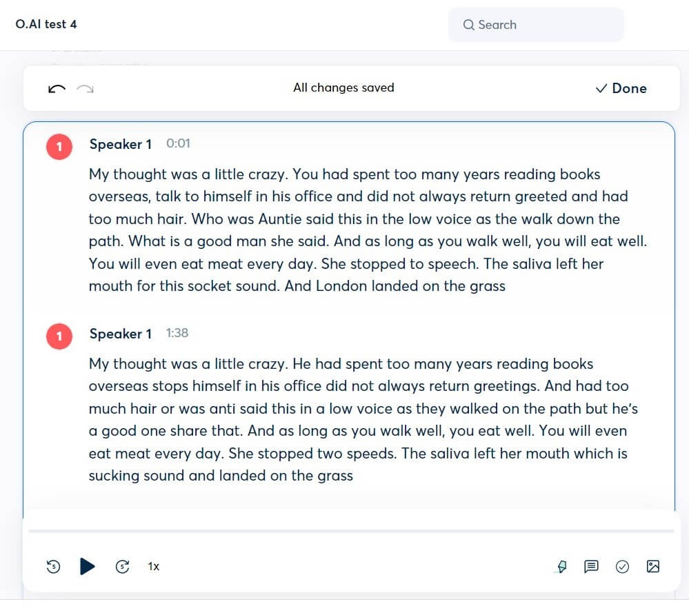 transcription test