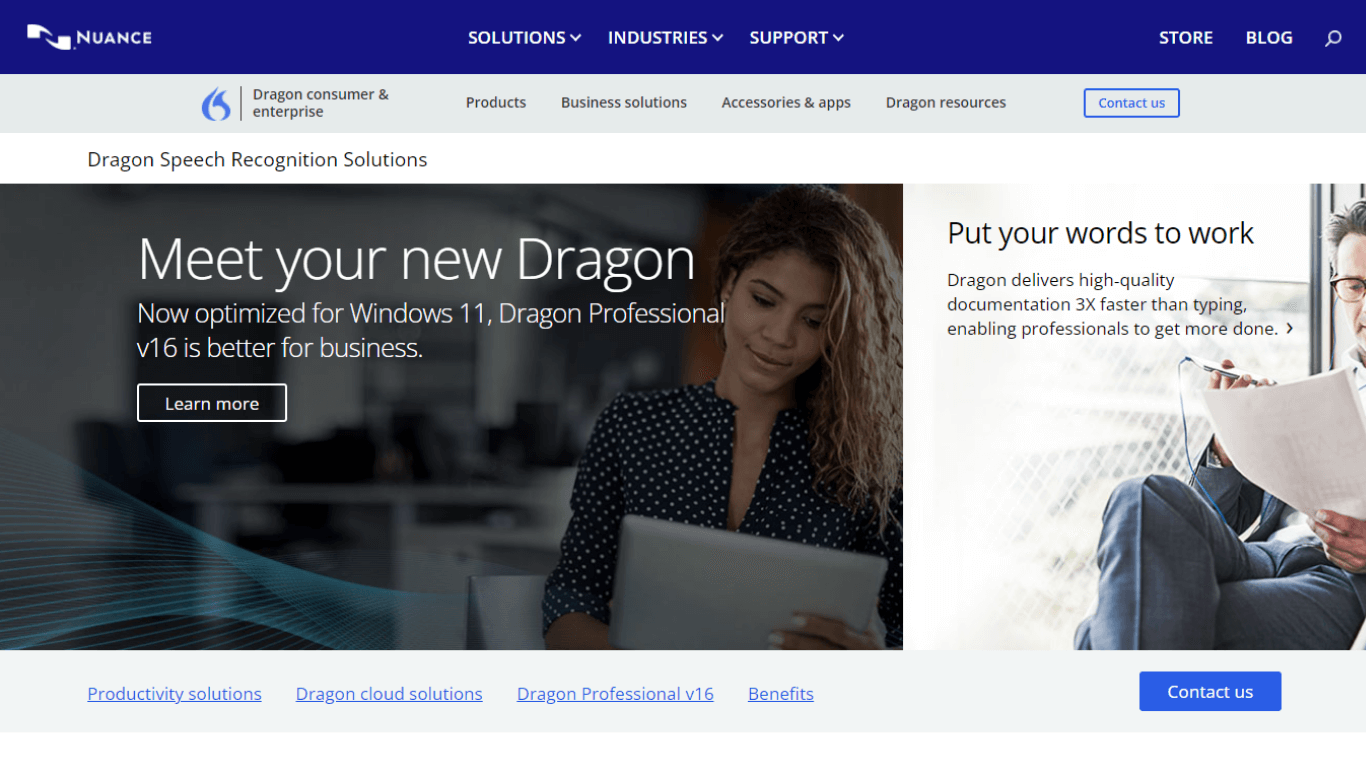 Dragon Speech dictation software