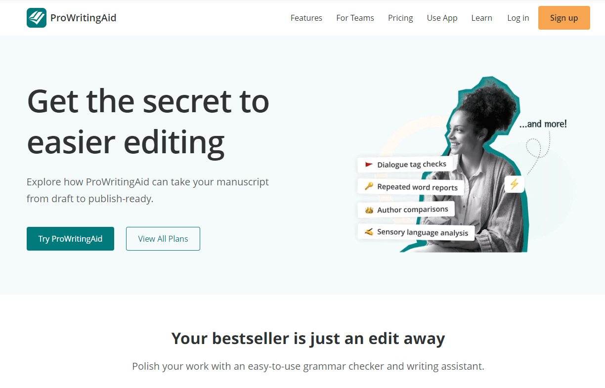 ProWritingAid is a robust spell checker and grammar editor