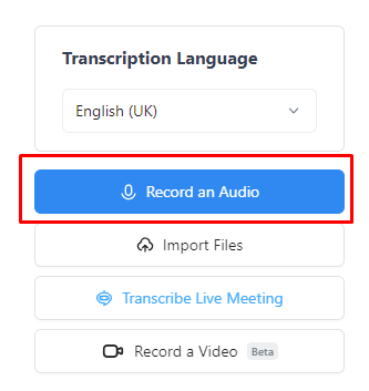 Record interview audio using your microphone