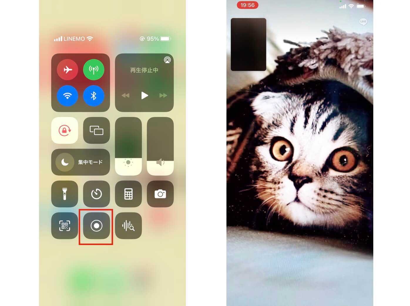 iPhoneでLINEのビデオ通話を録画する