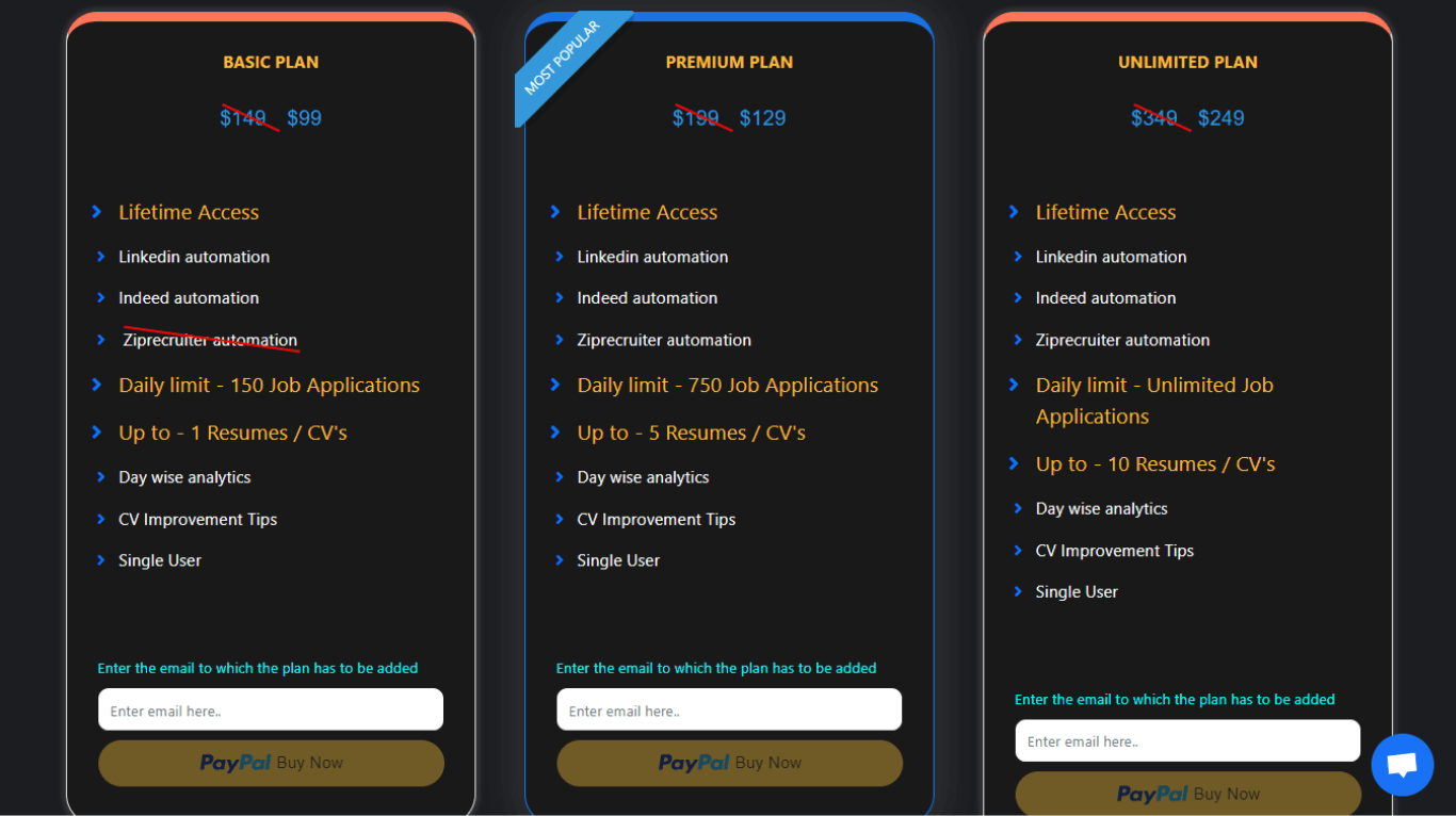 LazyApply pricing and plans