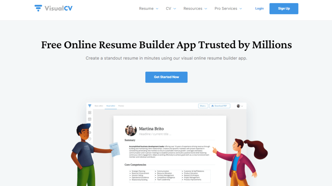 VisualCV resume builder and templates